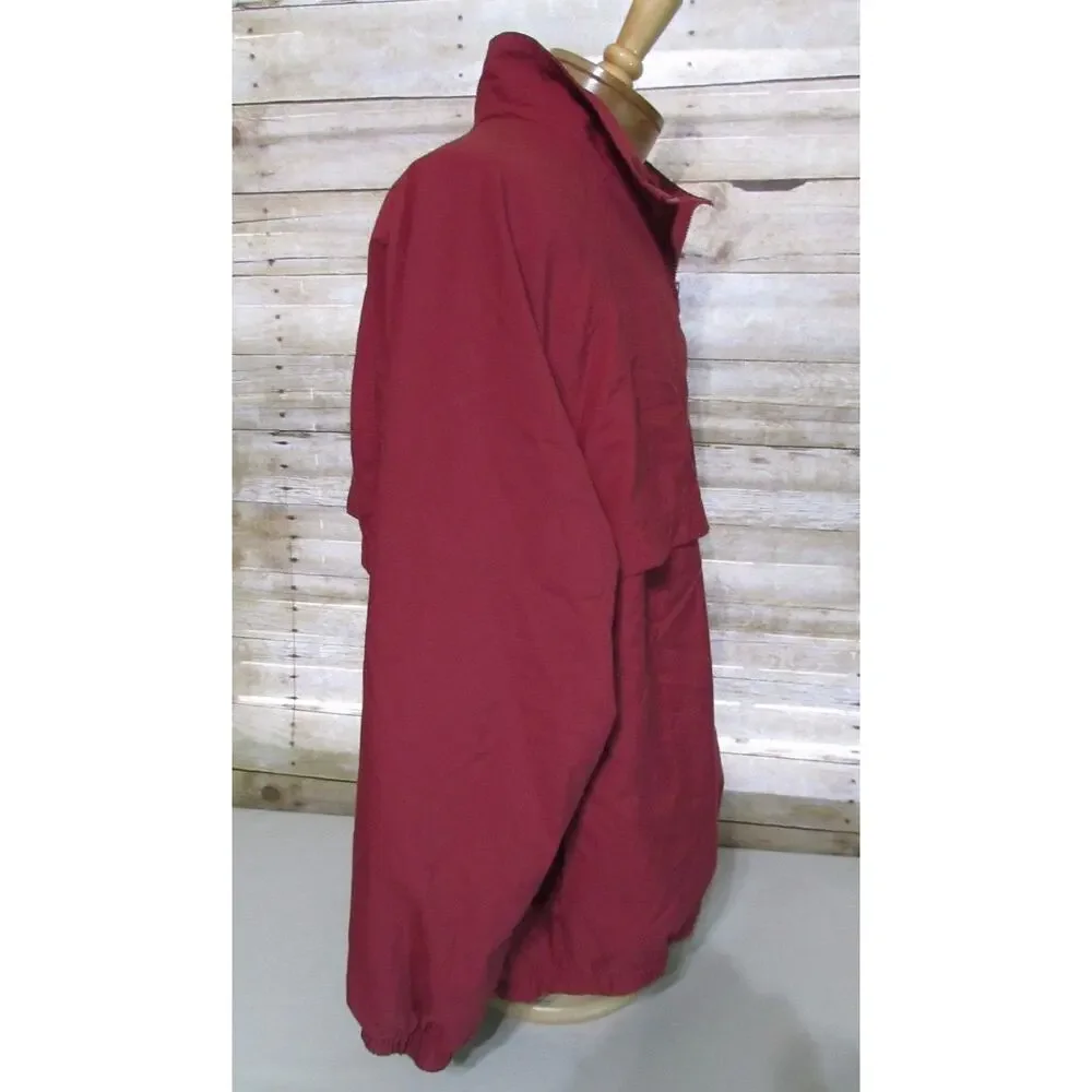 Nike men's XL red windbreaker jacket w/ side pockets zip up